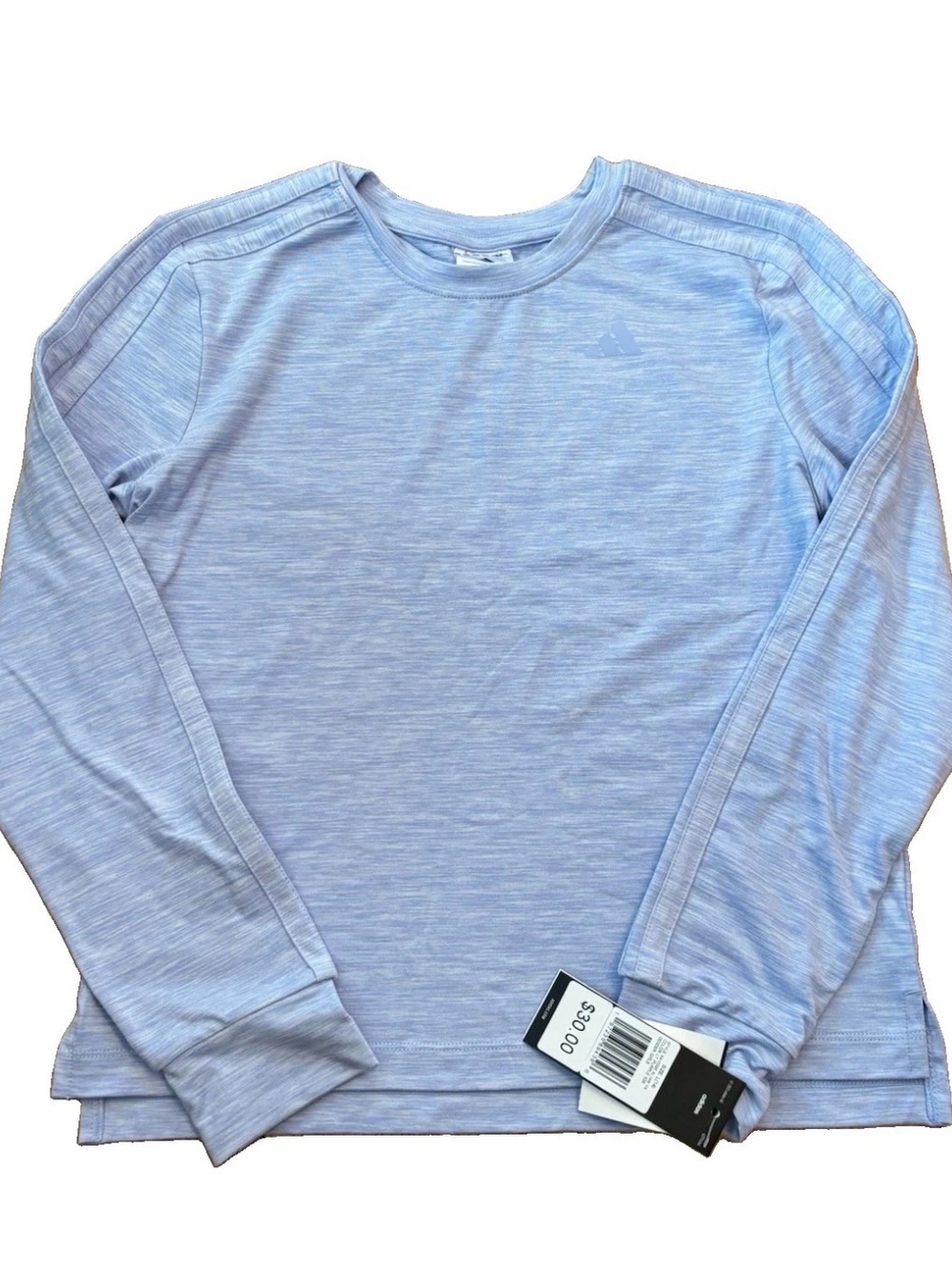 Adidas Girls Long Sleeve, Heavyweight & Uneven Hem Tee - Purple - L (14)